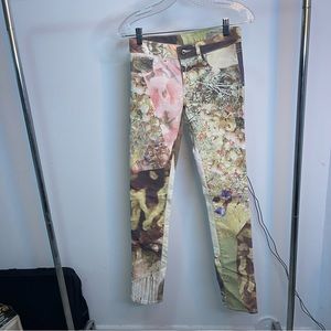 Diesel floral print skinny jeans